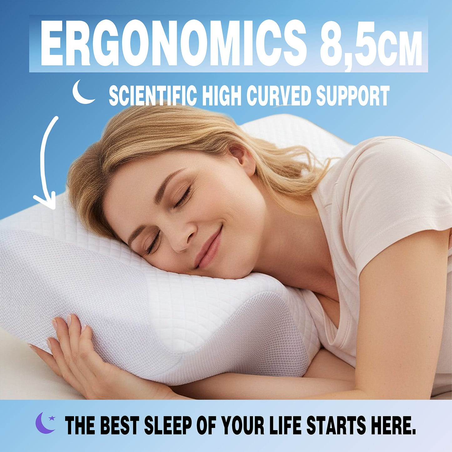 Ergonomic Memory Foam Pillow